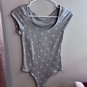 Calvin Klein Grey Logo Print Tee